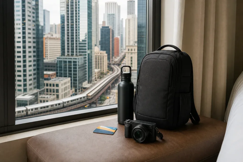 Editorial illustration for Best Camera Bags for City Travel