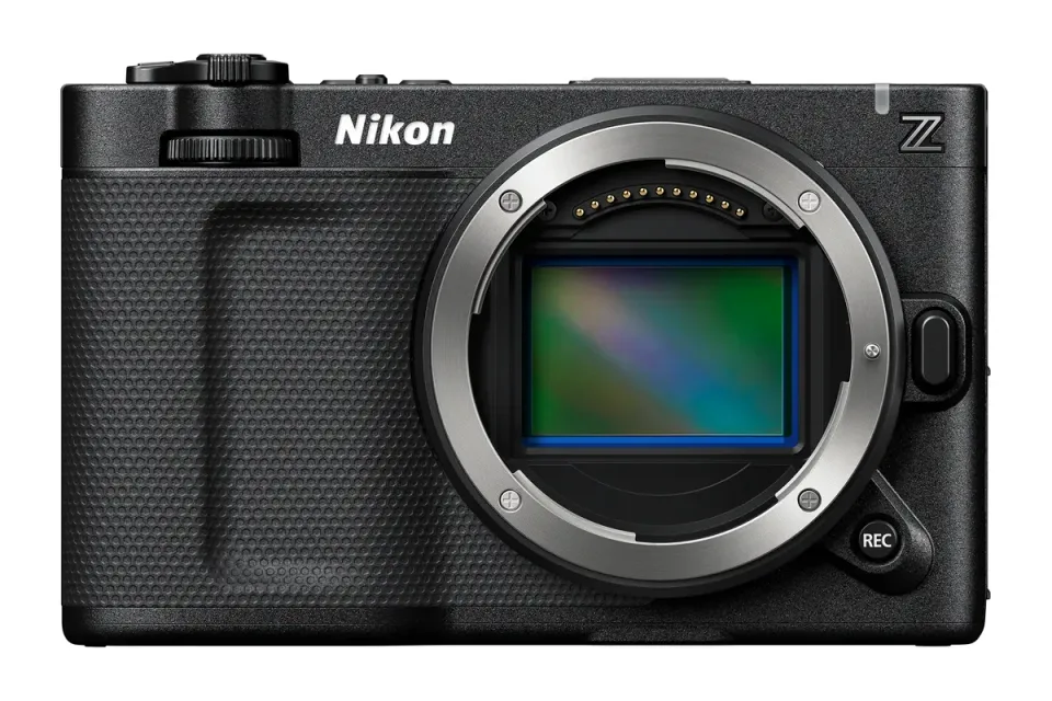 Nikon ZR body front view without lens, manufacturer press photograph
