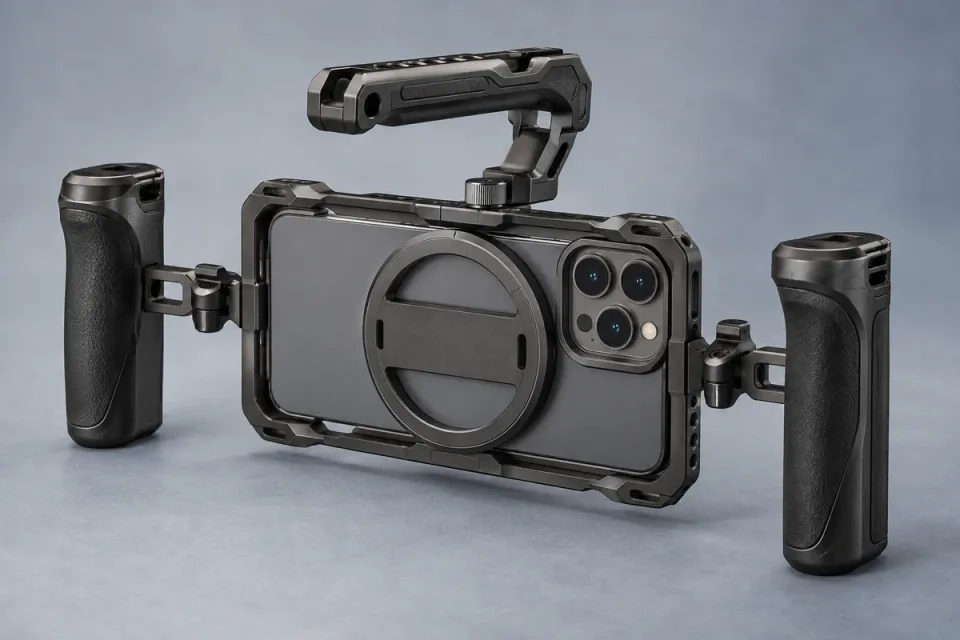 AI-generated conceptual illustration for SmallRig Cinema Kit for iPhone 18 Pro 6904; appearance may differ from the actual product