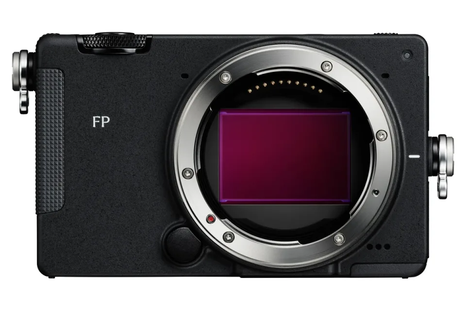Sigma press photograph of the FP2 body with its uncovered L-Mount and no lens attached
