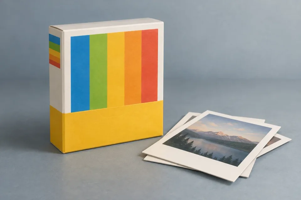 AI-generated conceptual illustration for Polaroid Color i-Type Film; appearance may differ from the actual product
