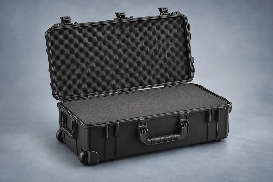 AI-generated conceptual illustration for Pelican 1615 Air Case with Foam, Black; appearance may differ from the actual product