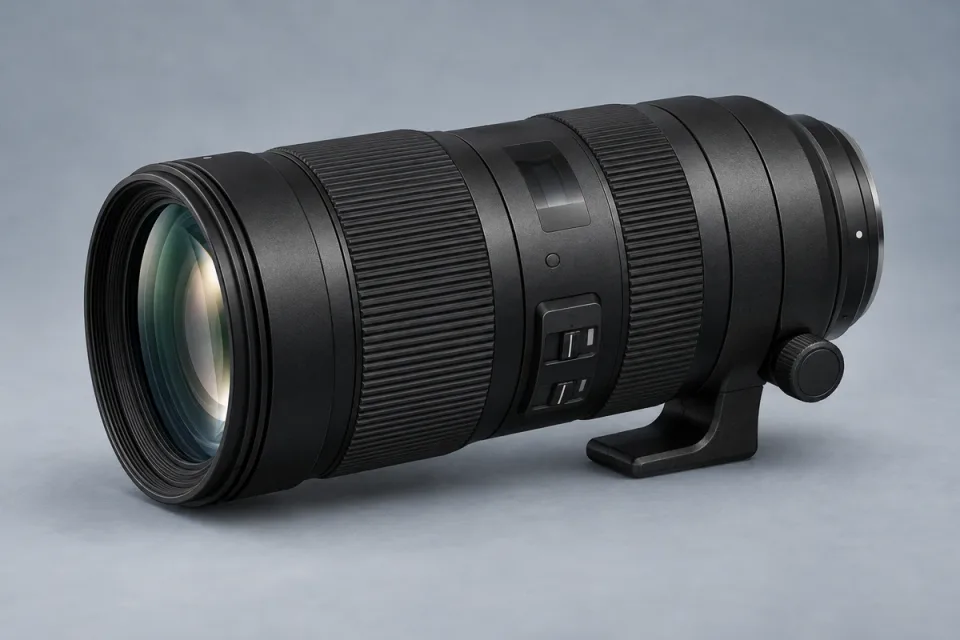 AI-generated conceptual illustration for Sigma 50-120mm F2.8 DC OS Contemporary Sony E; appearance may differ from the actual product