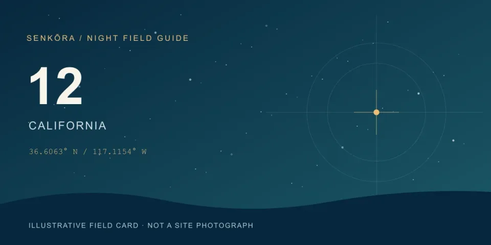 Illustrative night-sky field card for Death Valley National Park; not a photograph of the site.