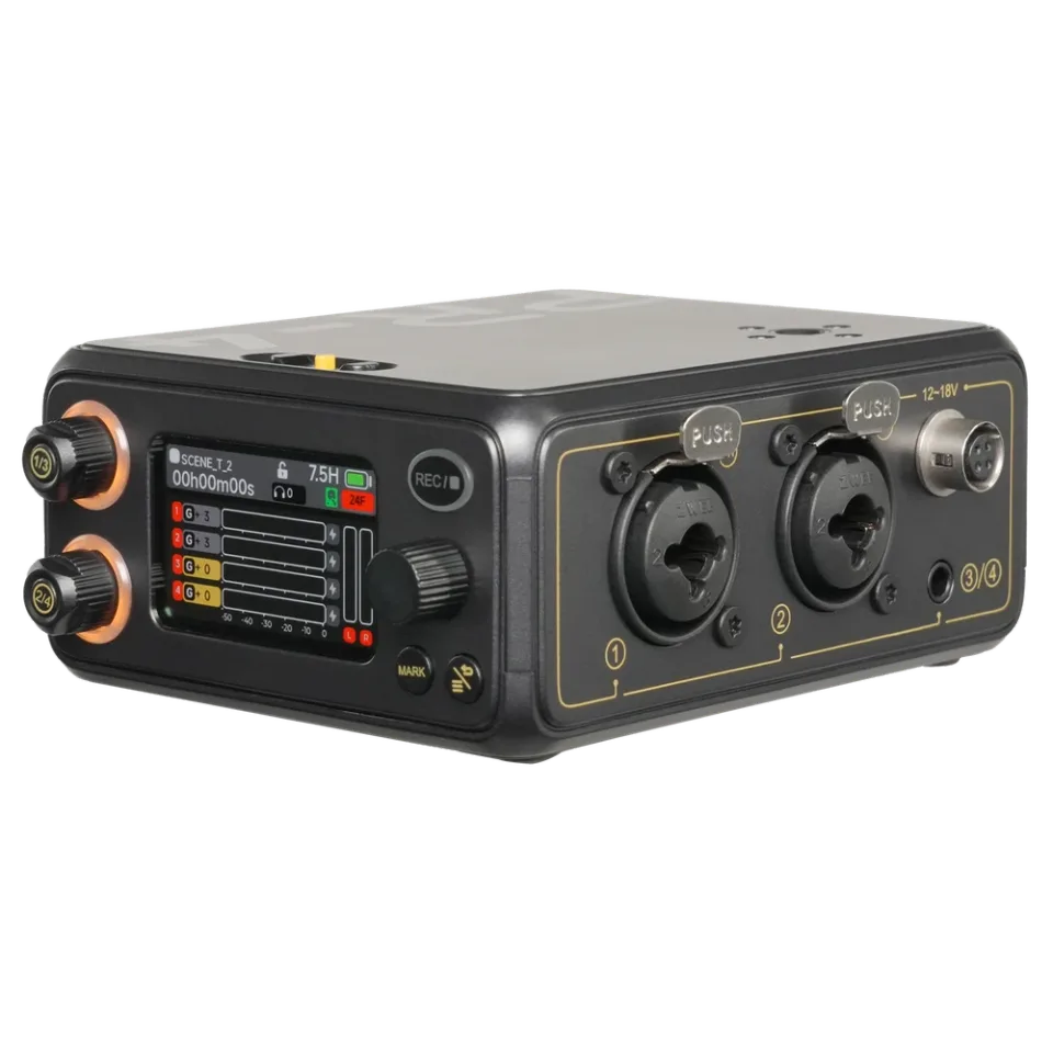 Official Deity PR-4 product image showing its display and audio inputs