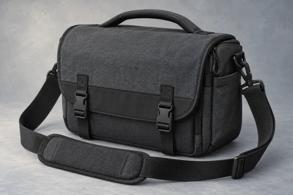 AI-generated conceptual illustration for Tenba DNA v2 Shoulder Bag 10; appearance may differ from the actual product