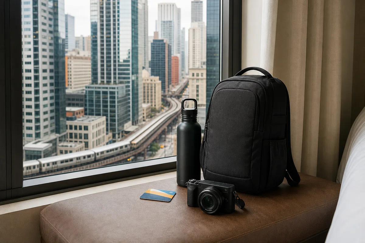 Editorial illustration for Best Camera Bags for City Travel