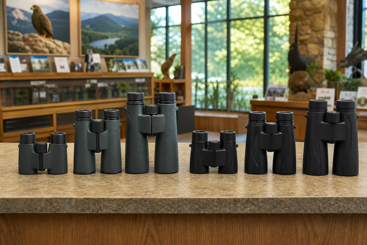 Editorial illustration for Nikon MONARCH M7 vs PROSTAFF P7 Binoculars