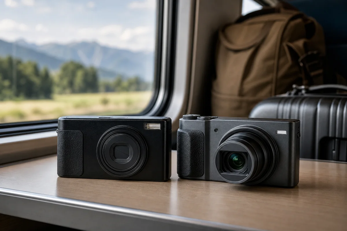 Editorial illustration for Sony a6400 vs a6700 for Travel