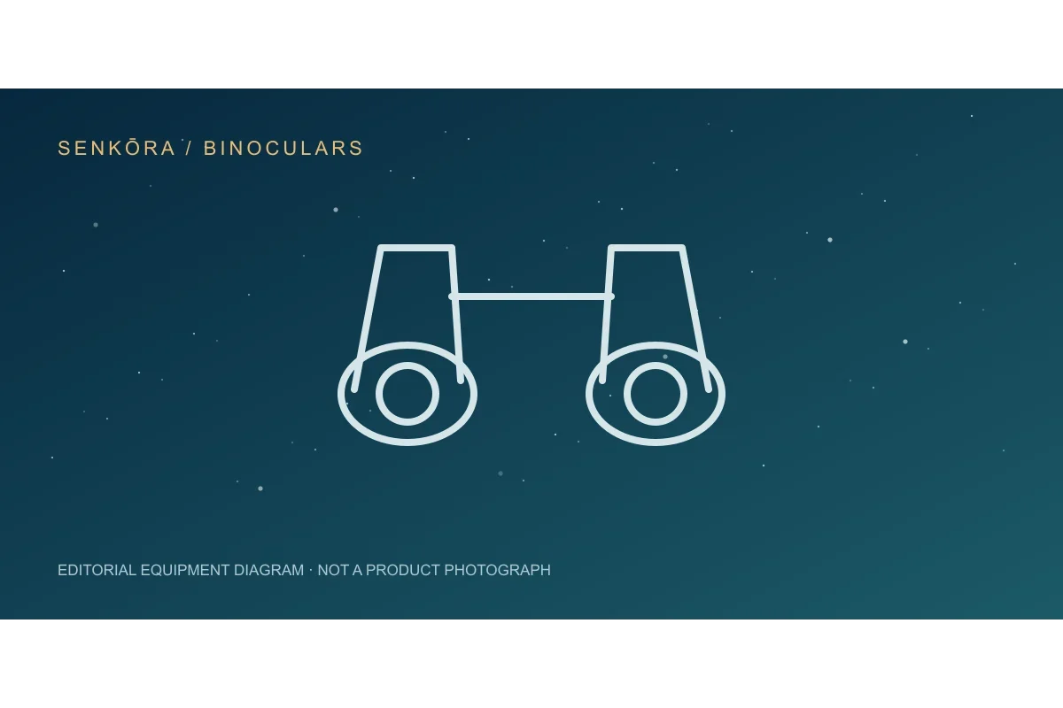 Original diagram comparing binoculars and a tabletop telescope, not product photographs.
