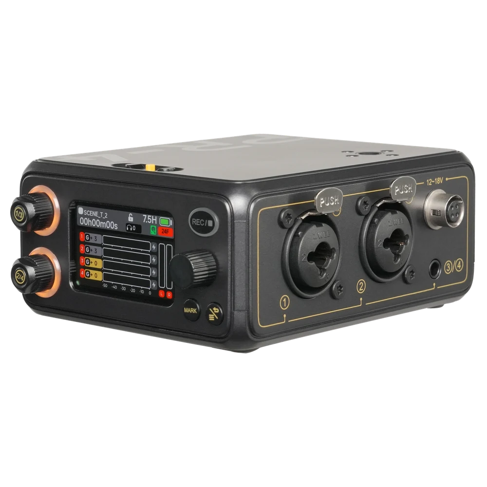 Official Deity PR-4 product image showing its display and audio inputs