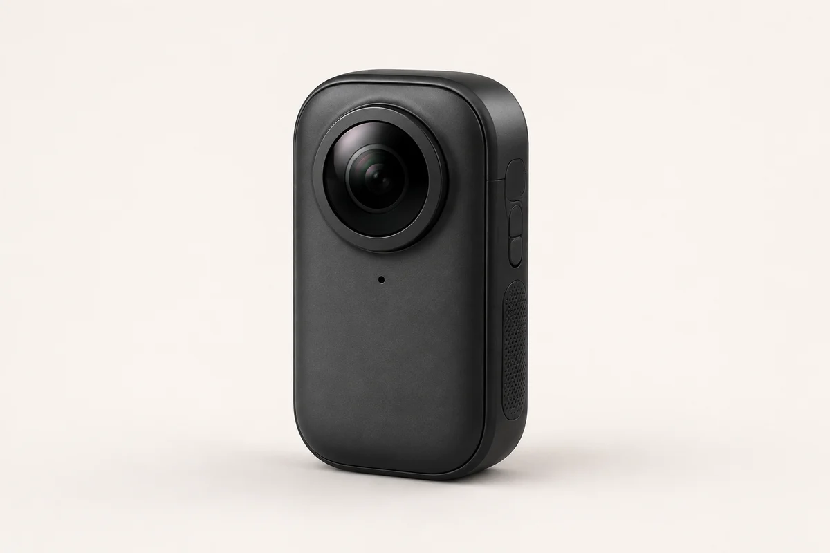 Generic upright fisheye 360 camera illustration, not a photograph of MAX2