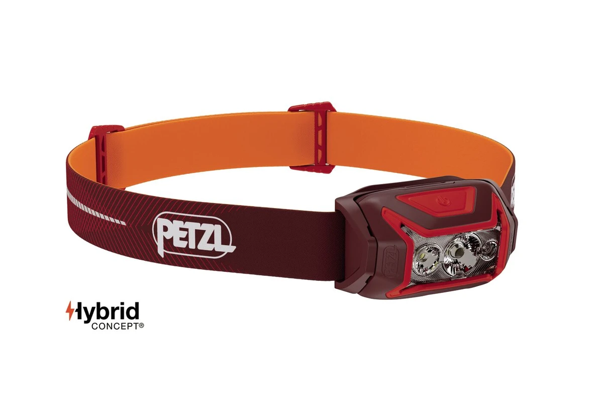 Official Petzl photograph of the ACTIK CORE headlamp with its headband