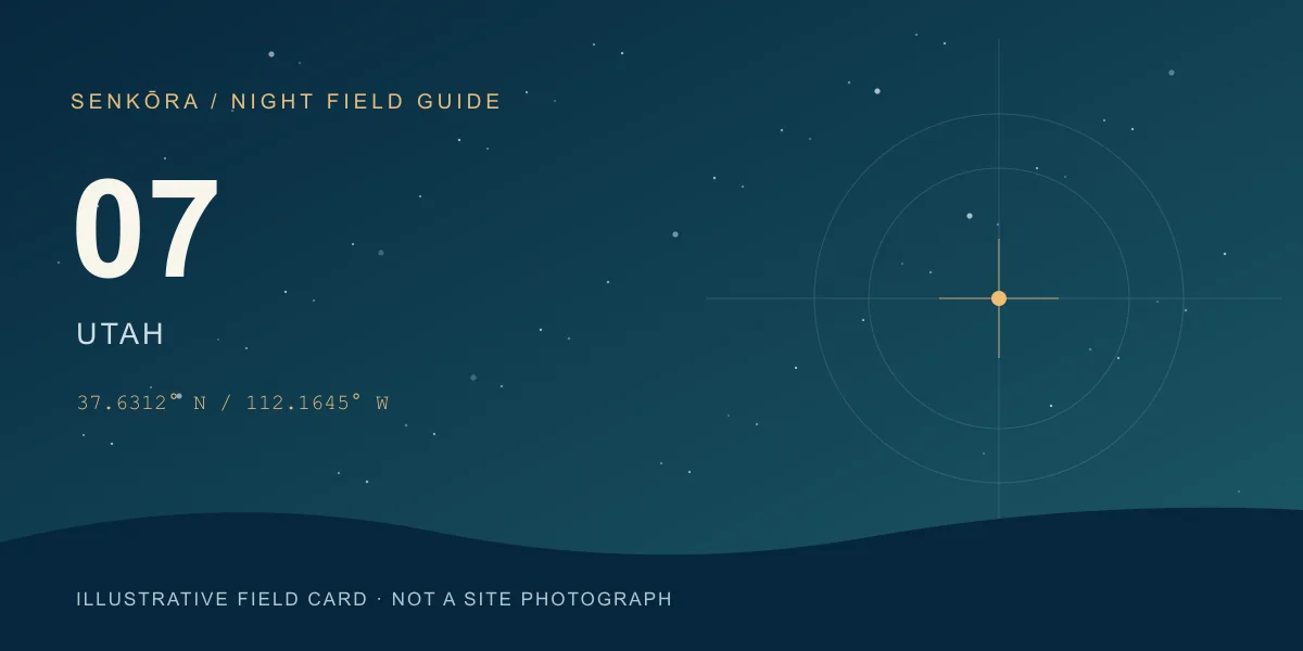 Illustrative night-sky field card for Bryce Canyon National Park; not a photograph of the site.