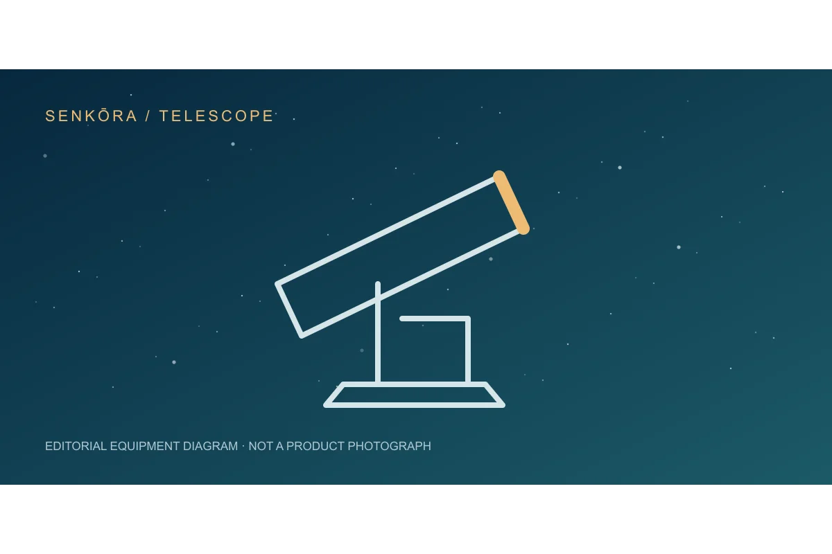 Schematic tabletop telescope illustration, not a photograph of the Heritage 130.